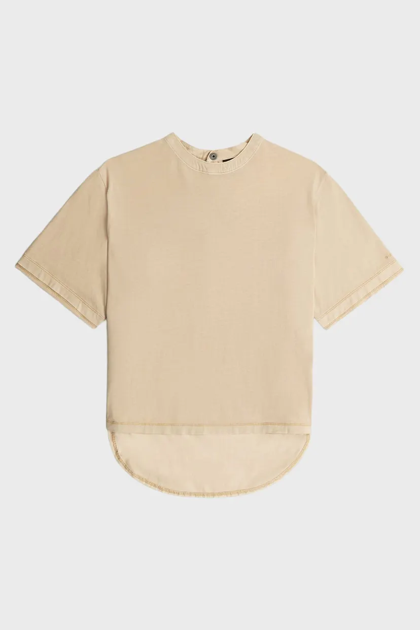 Женская бежевая футболка Woven 6