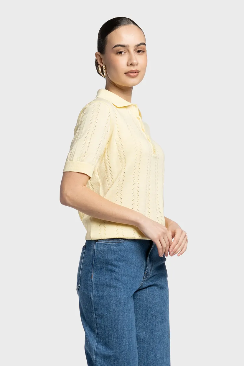 Жіноче жовте поло 3