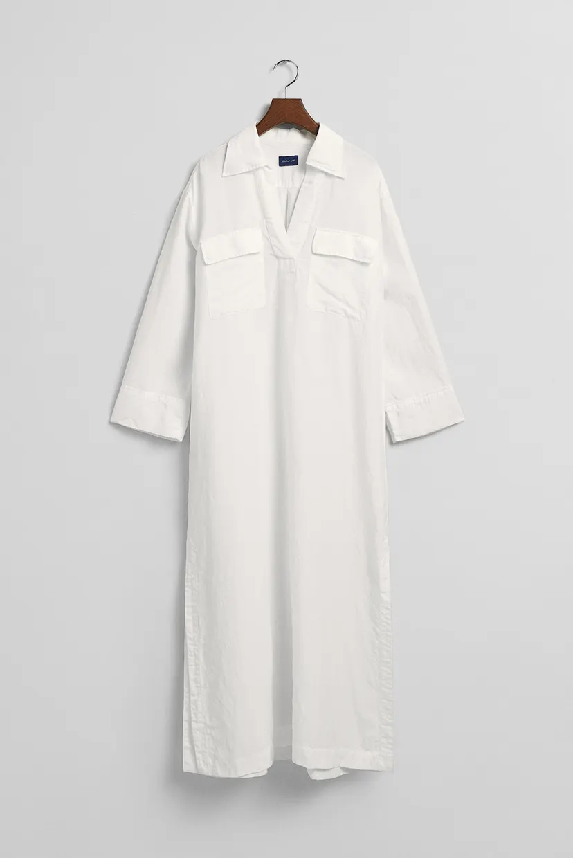 Женское белое платье RELAXED MAXI LINEN CAFTAN 9