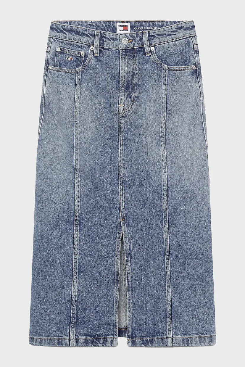 Женская голубая джинсовая юбка CLAIRE HGH MIDI SKIRT 5