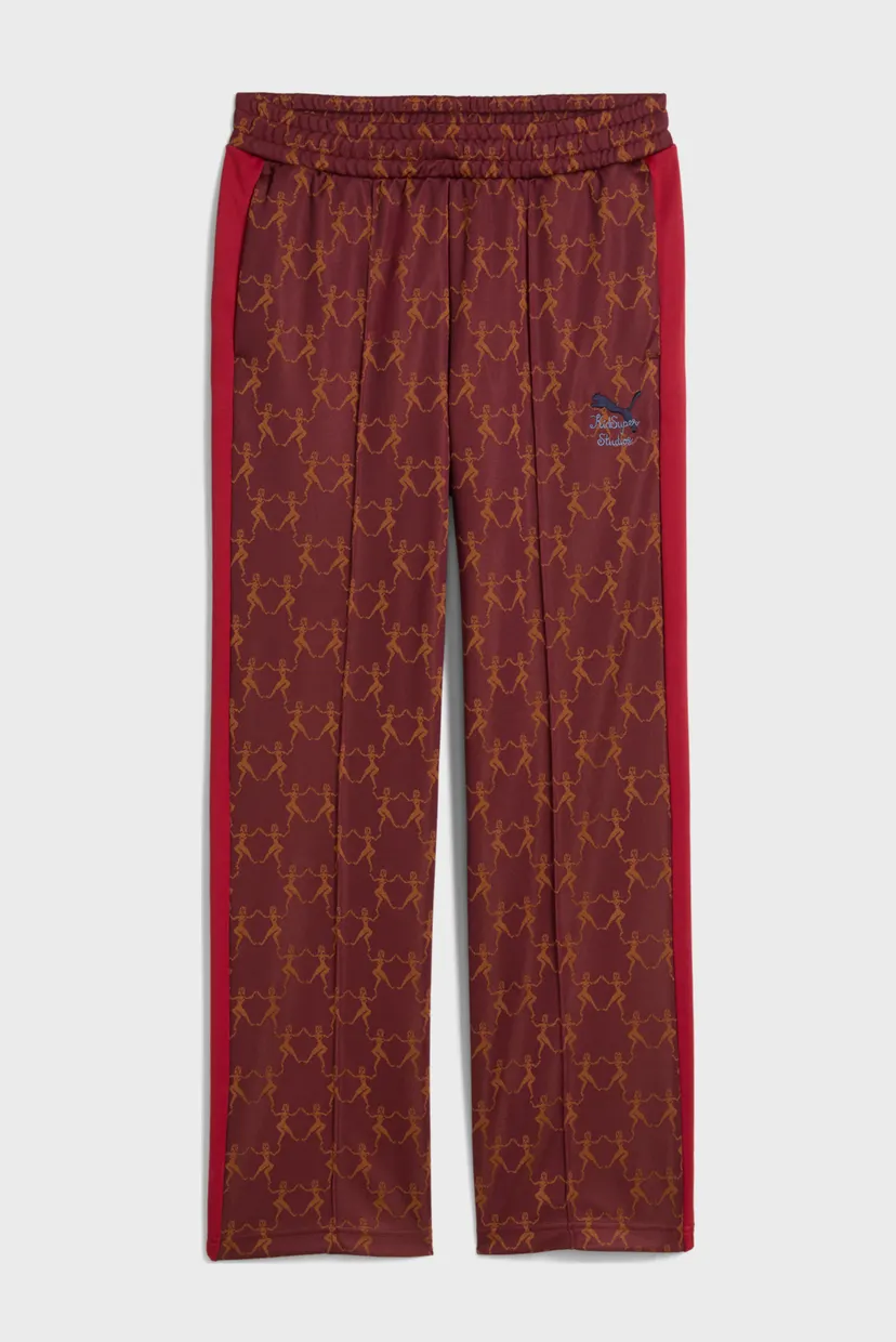 Бордовые спортивные брюки с узором PUMA x KIDSUPER T7 Pants Unisex (унисекс) 6