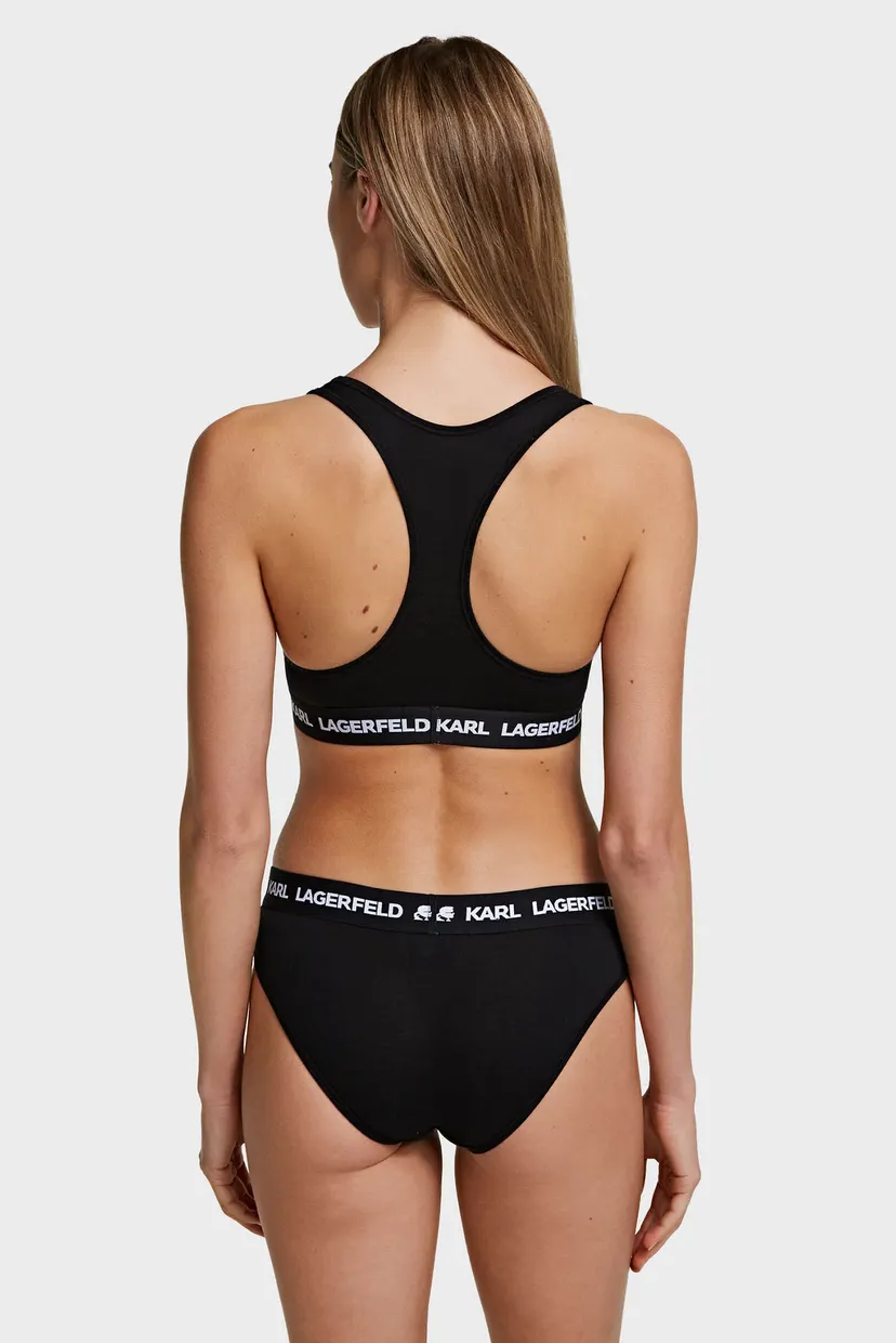 Женский черный топ Logo Bralette (2 шт) 3