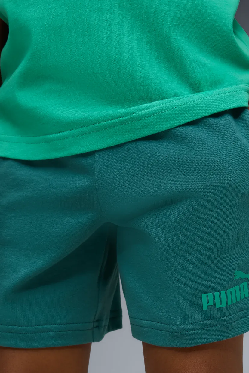 Детский зеленый комплект одежды (футболка, шорты) Essentials No.1 Logo Tee and Shorts Set Kids 3
