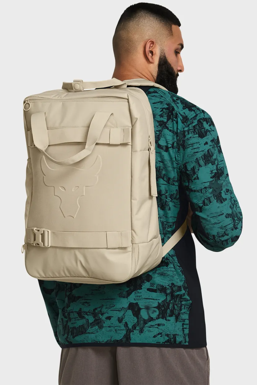 Бежевый рюкзак UA Project Rock Box DF BP Under Armour 1378417-289