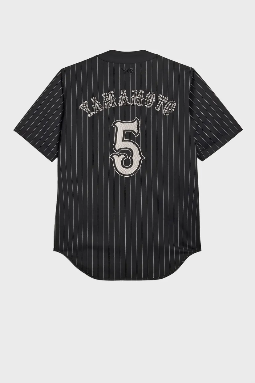 Черная рубашка в полоску Y-3 ELITE 5 BASEBALL (унисекс) 8