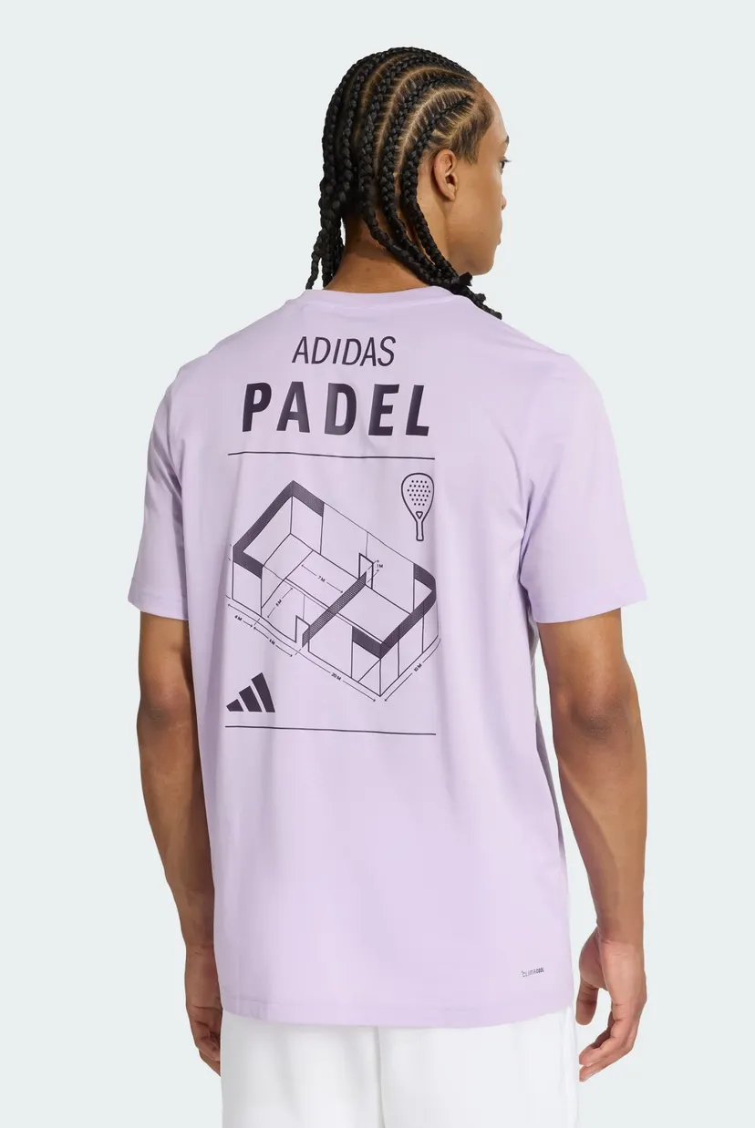 Чоловіча бузкова футболка Padel Category Graphic adidas JV8501