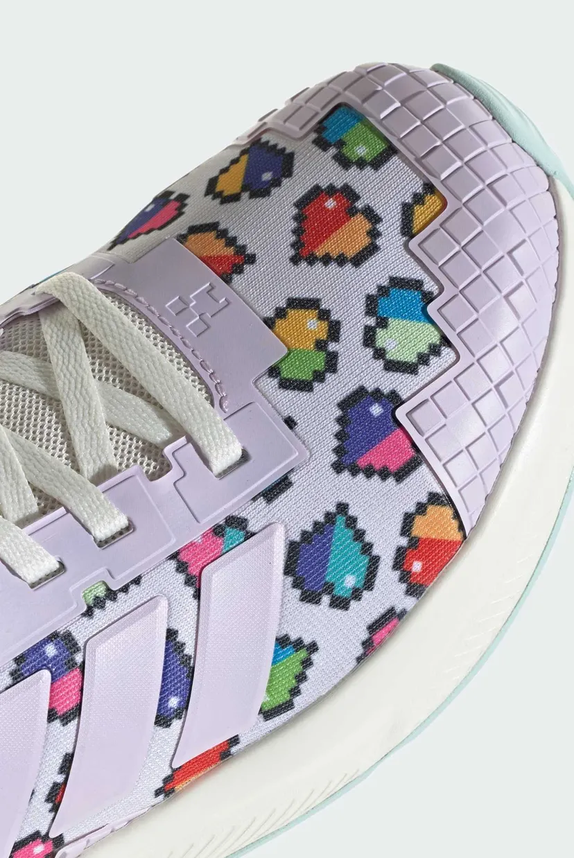 Детские фиолетовые  кроссовки с узором ADIDAS MINECRAFT FORTARUN 4.0 JUNIOR 8