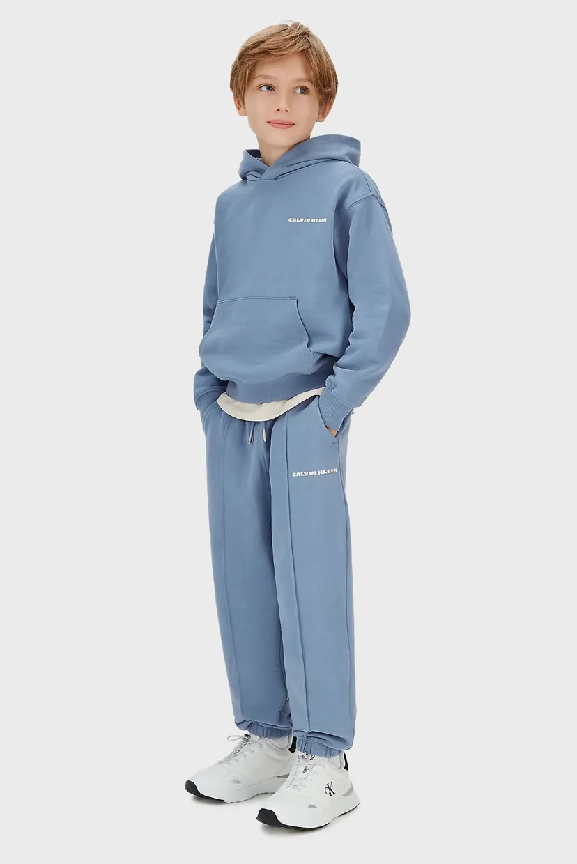 Дитячі блакитні спортивні штани RELAXED PINTUCK 3