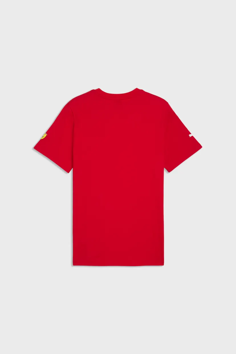 Чоловіча червона футболка Scuderia Ferrari Tonal Shield Tee Men 5