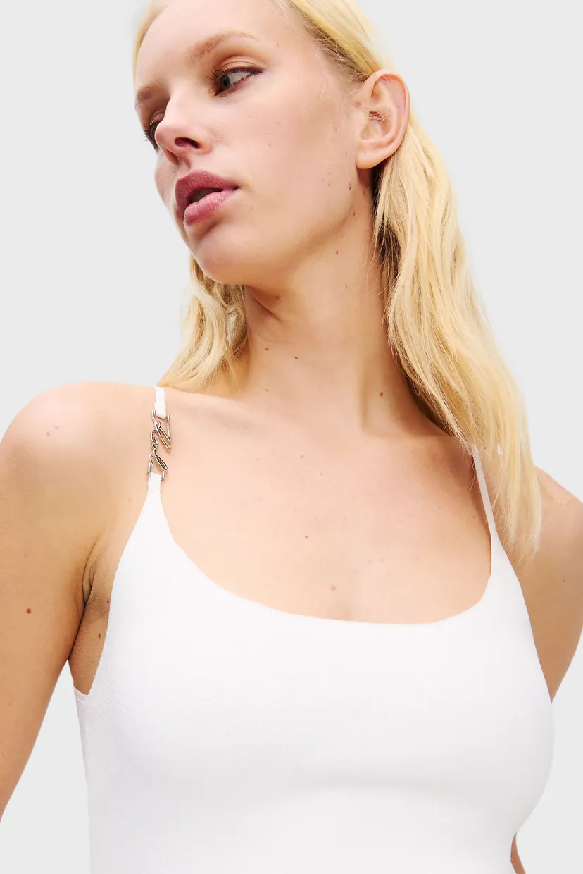 Жіночий білий топ KNIT TANK 4