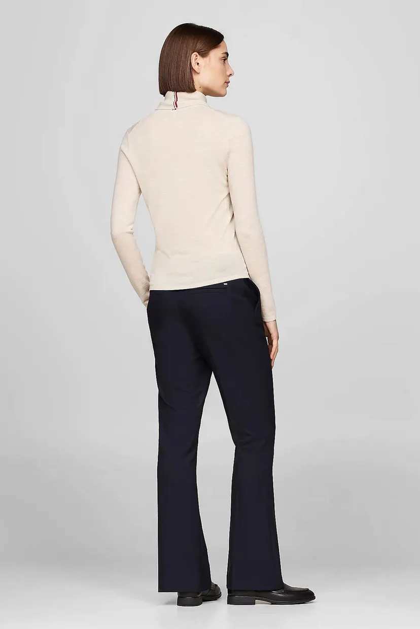 Женский бежевый шерстяной гольф MERINO ROLL-NK LS 3