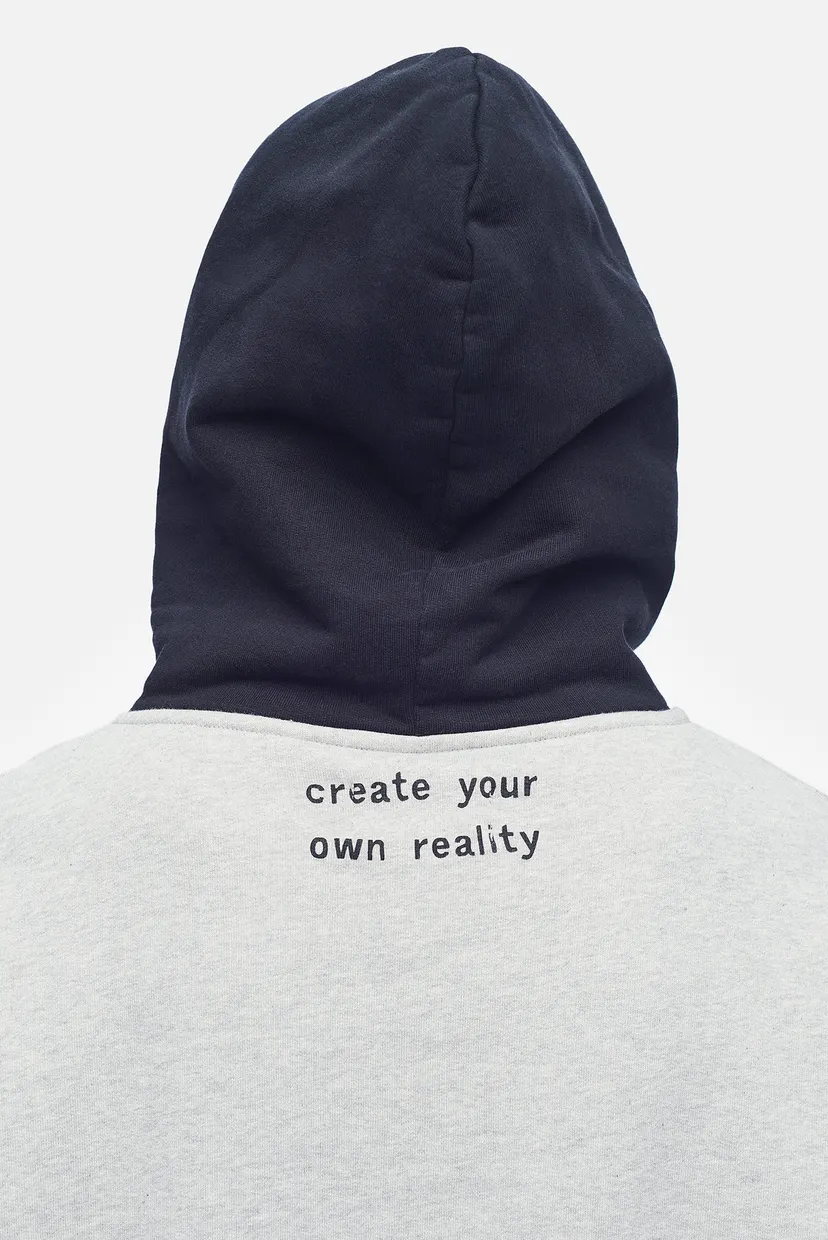 Чоловіче сіре худі Oversized Raw Edges H GOTS 6