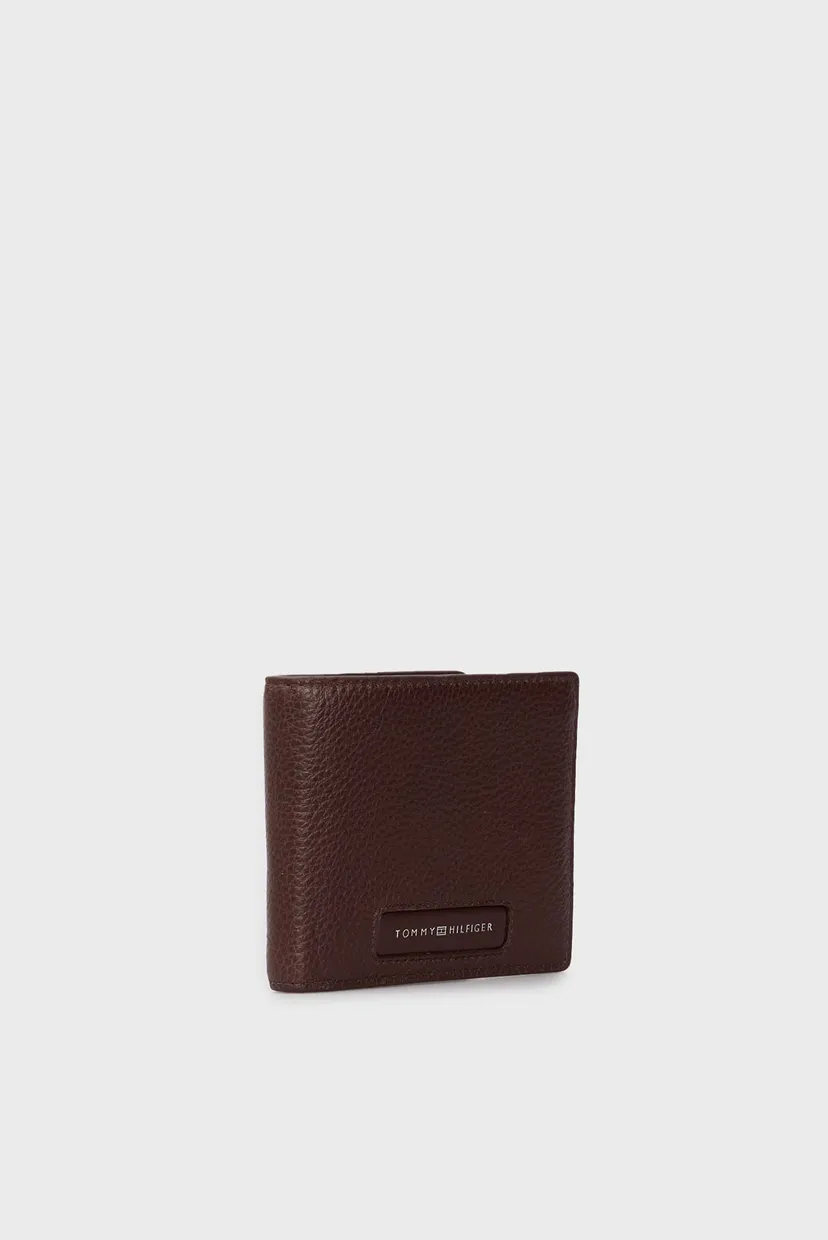 Мужской коричневый кожаный кошелек TH MONOGRAM  EXTRA CC AND COIN 3