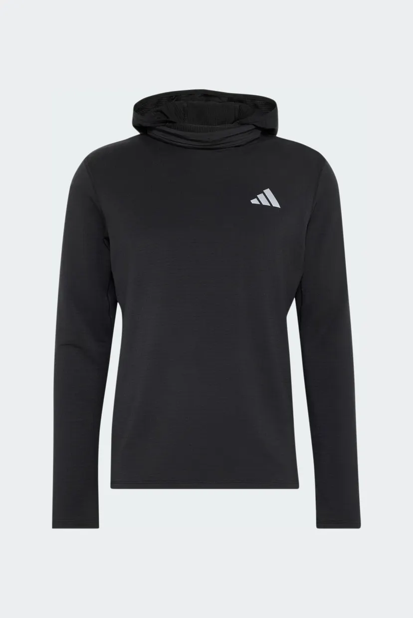 Чоловіча чорна куртка adi365 Running Essentials Winterized Long Sleeve Hooded 6