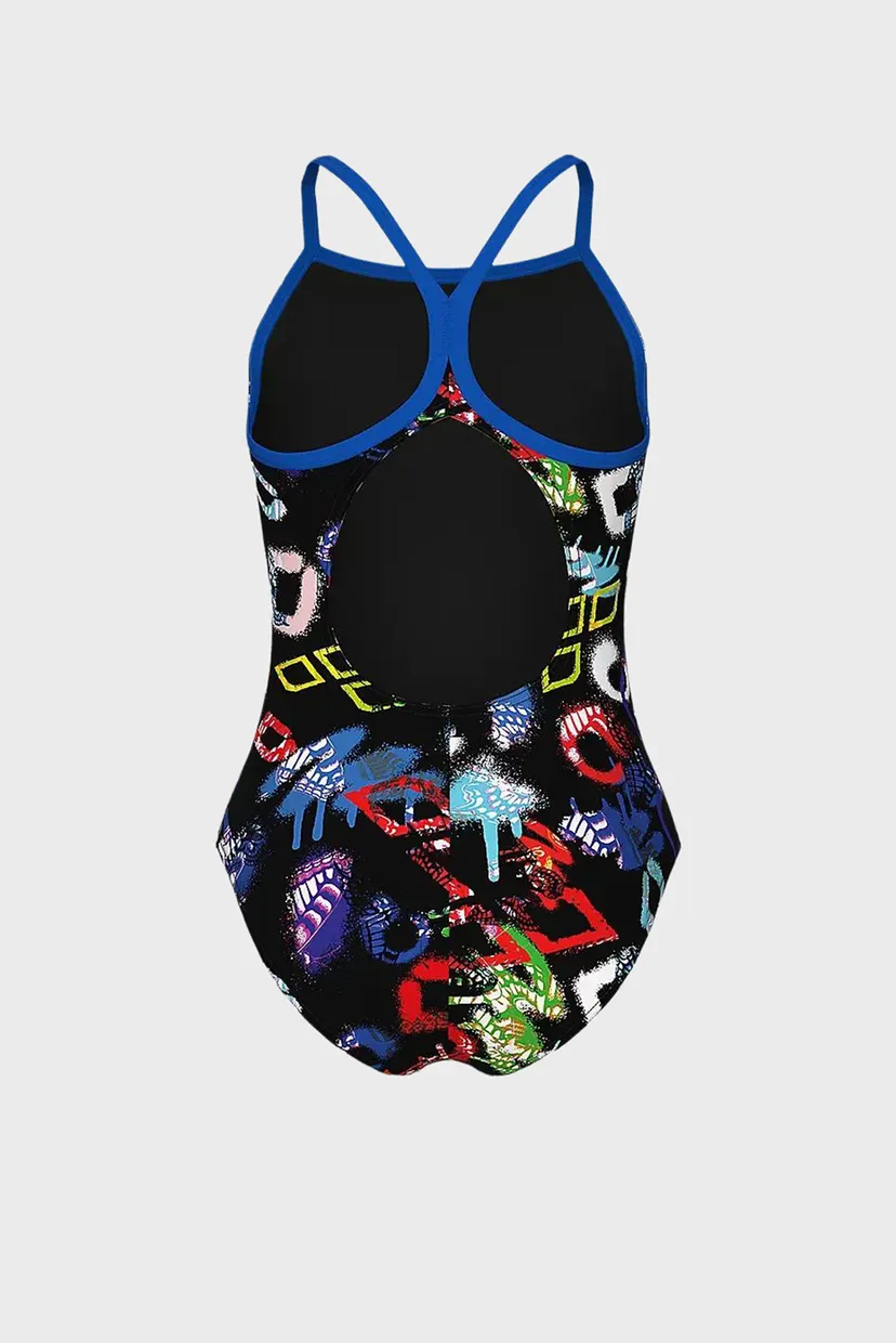 Дитячий чорний купальник з візерунком GRAFFITI SWIMSUIT LIGHT DROP B 5