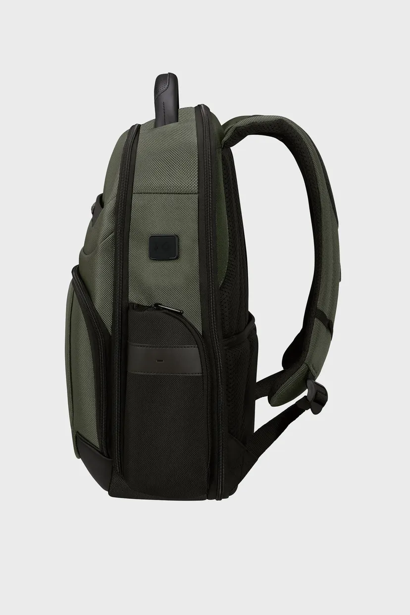 Мужской оливковый рюкзак slim PRO-DLX 6 GREEN 5