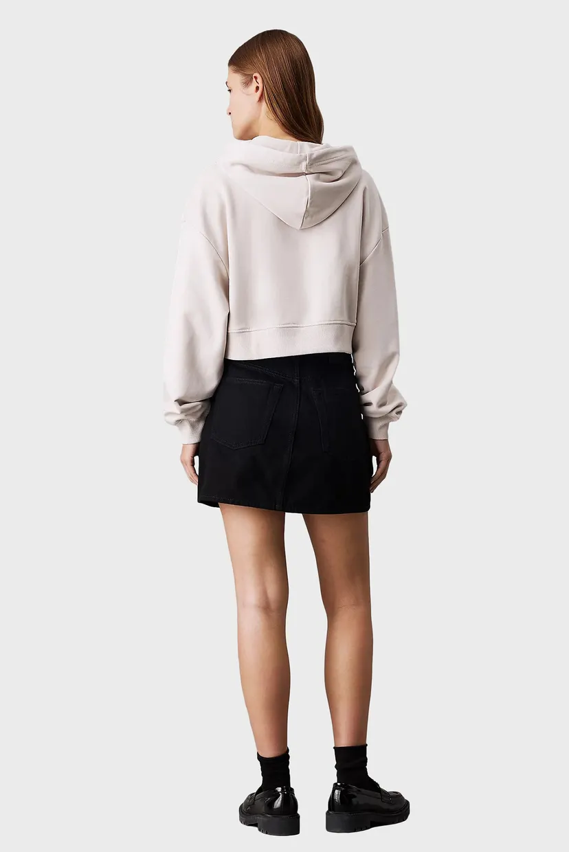 Женское бежевое худи WOVEN LABEL HOODIE 4
