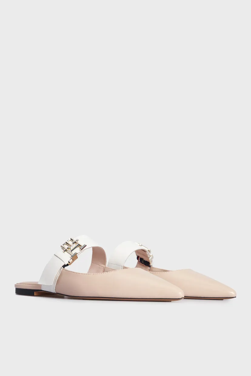 Жіночі бежеві шкіряні мюлі TH POINTY FEMININE MULE 3