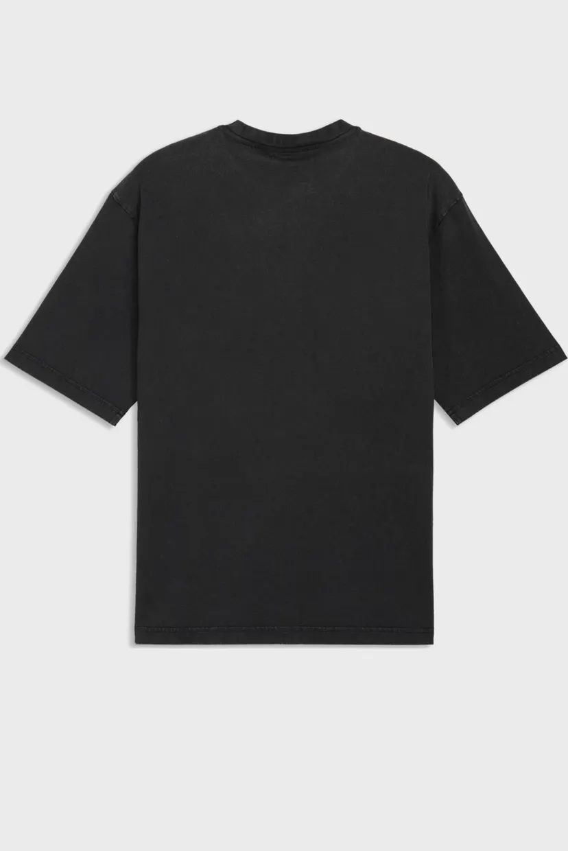 Мужская черная футболка Graphic Boxy Washed Tee Men 5