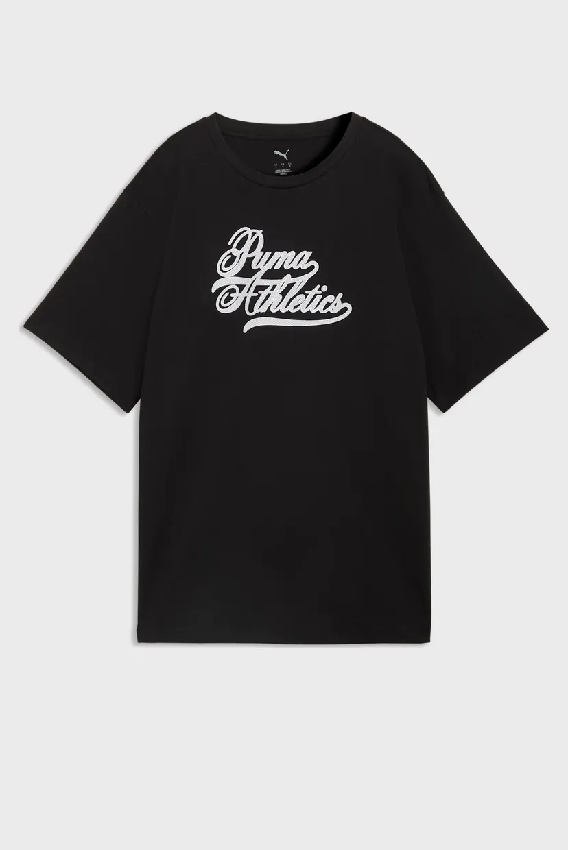 Женская черная футболка Graphic Relaxed Varsity Tee Women 4