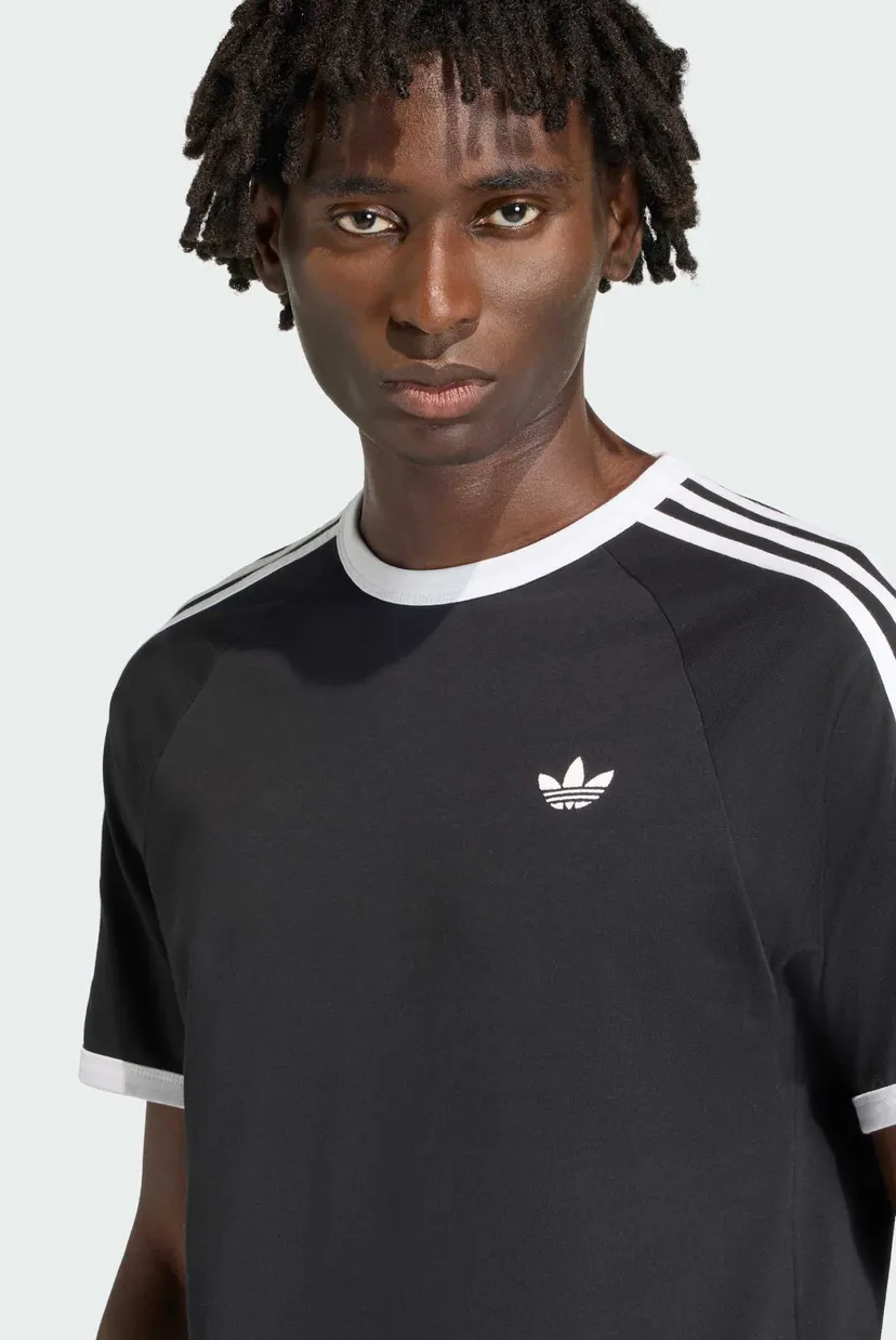 Чоловіча чорна футболка 3-STRIPES 4