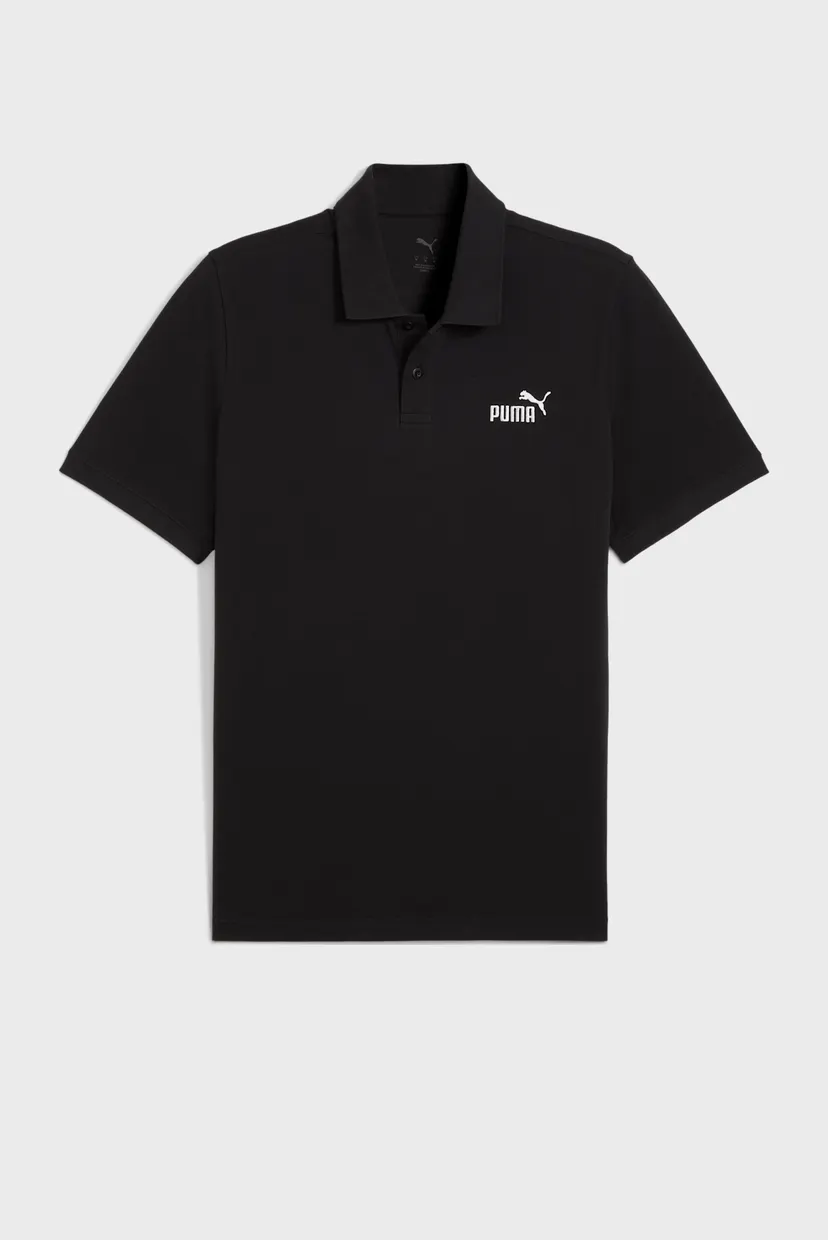 Мужское черное поло Essentials No. 1 Logo Pique Polo Men 6