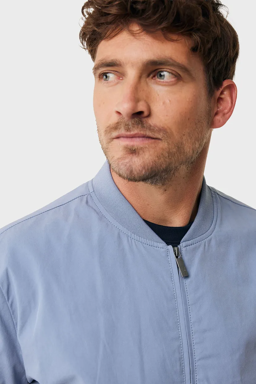 Мужской голубой бомбер Cotton blend bomber jacket 5