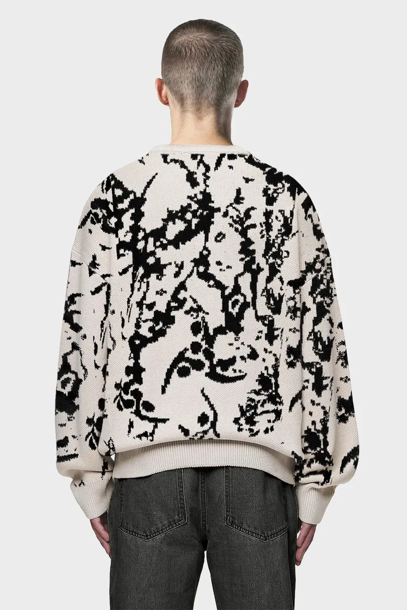 Білий джемпер з візерунком DELTA KNIT (унісекс) 4