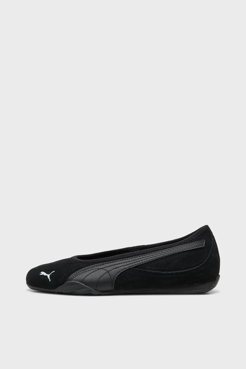 Женские черные замшевые балетки Catch Soleil Ballerina Shoes Women 3