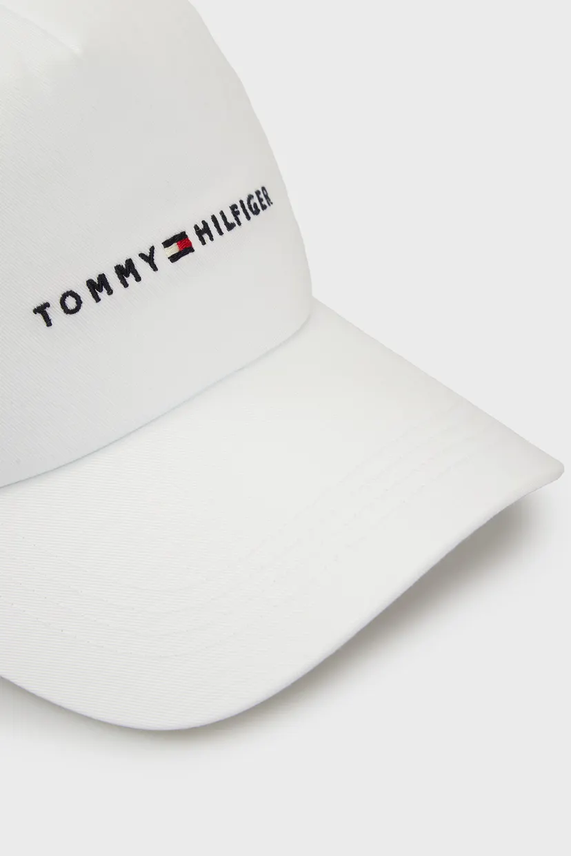 Мужская белая кепка TH FOUNDATION SOFT 6 PANEL CAP 4