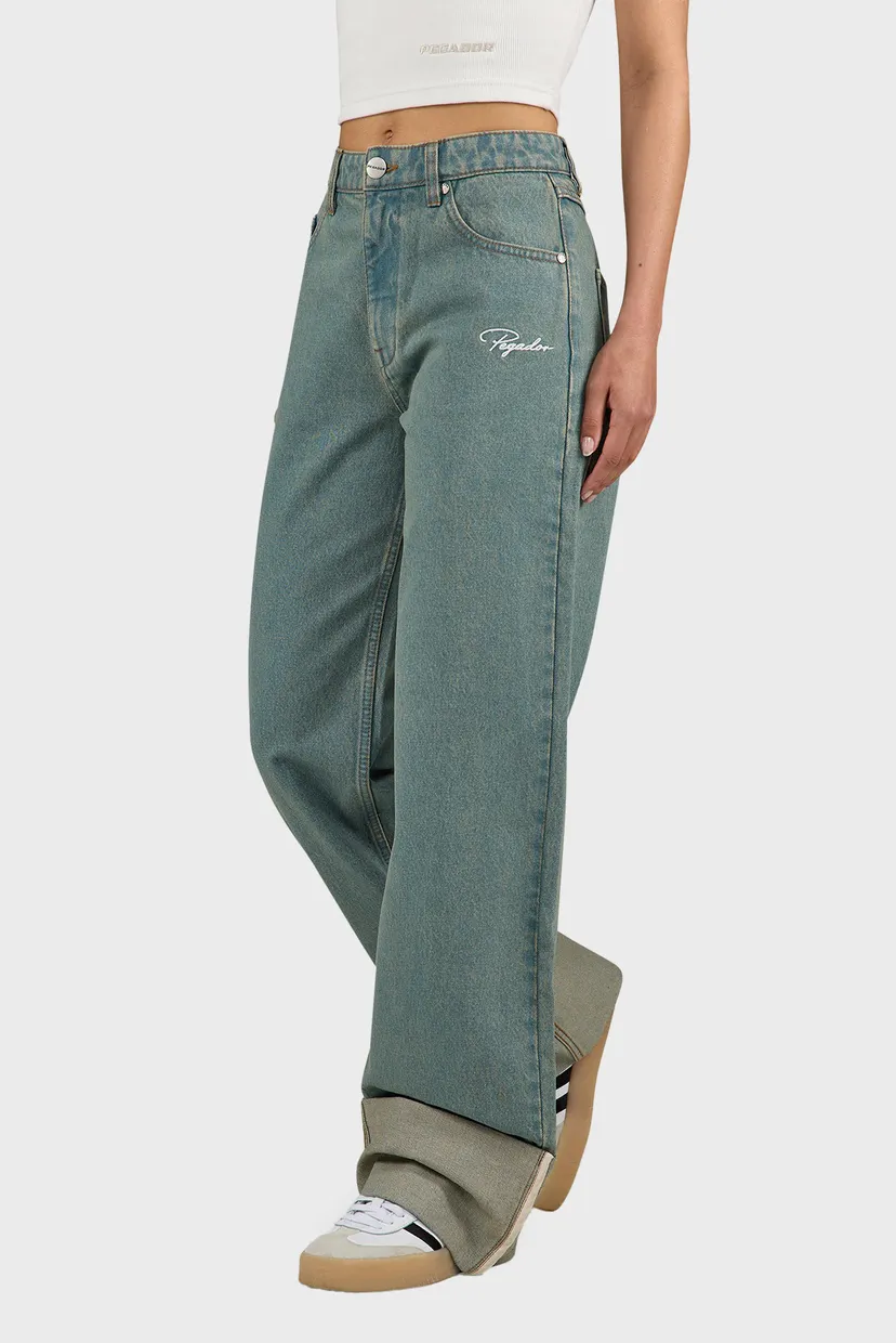 Женские голубые джинсы Elina Wide Leg 3