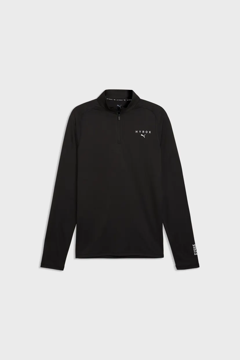 Чоловічий чорний лонгслів PUMA x HYROX Quarter-Zip Tee Men 4