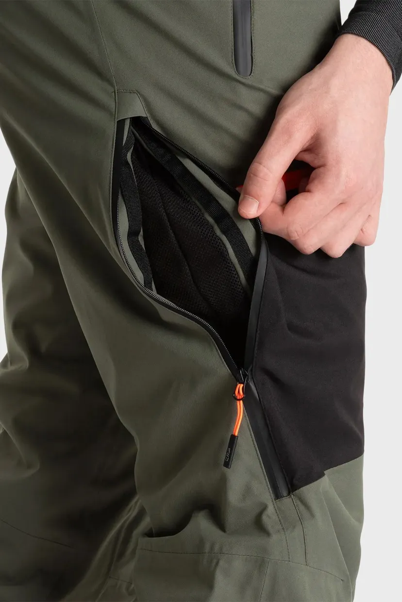 Мужские оливковые лыжные брюки FREE RIDE TWILL 5