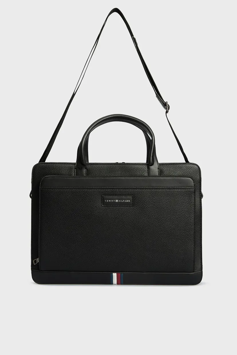 Чоловіча чорна сумка для ноутбука TH BUSINESS SLIM COMPUTER BAG 4