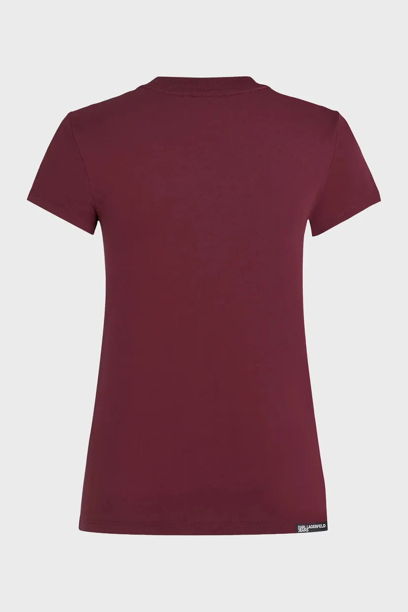 Жіноча бордова футболка slim ss tee 6