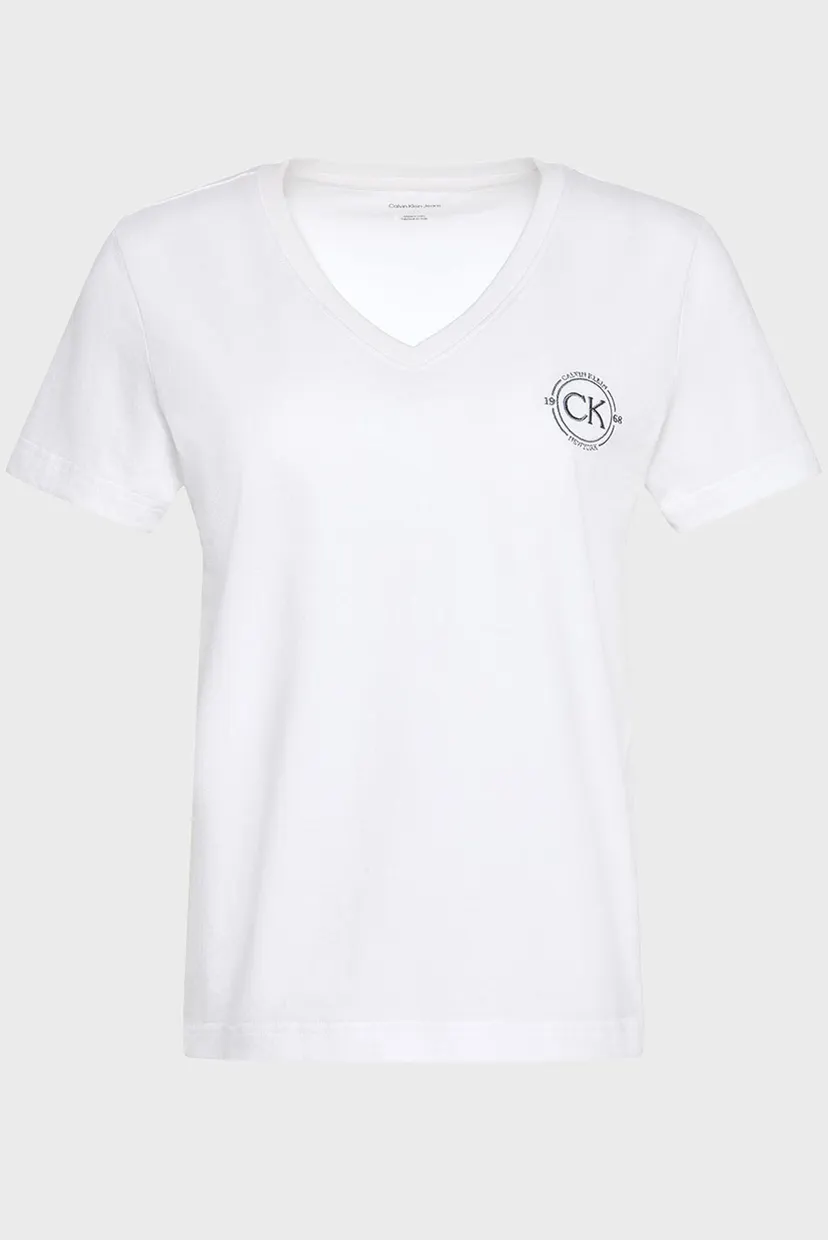 Женская белая футболка VNECK GRAPHIC 6