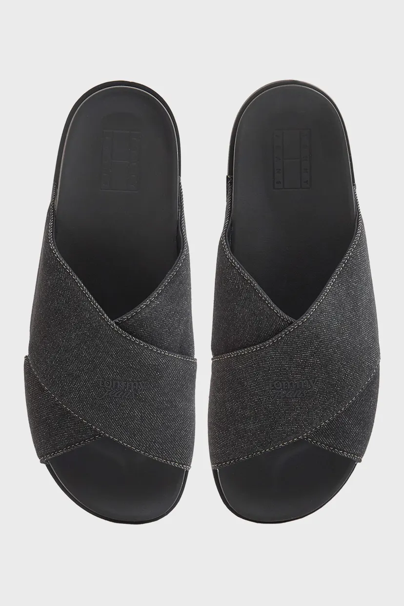 Жіночі чорні джинсові слайдери COMFORT 4