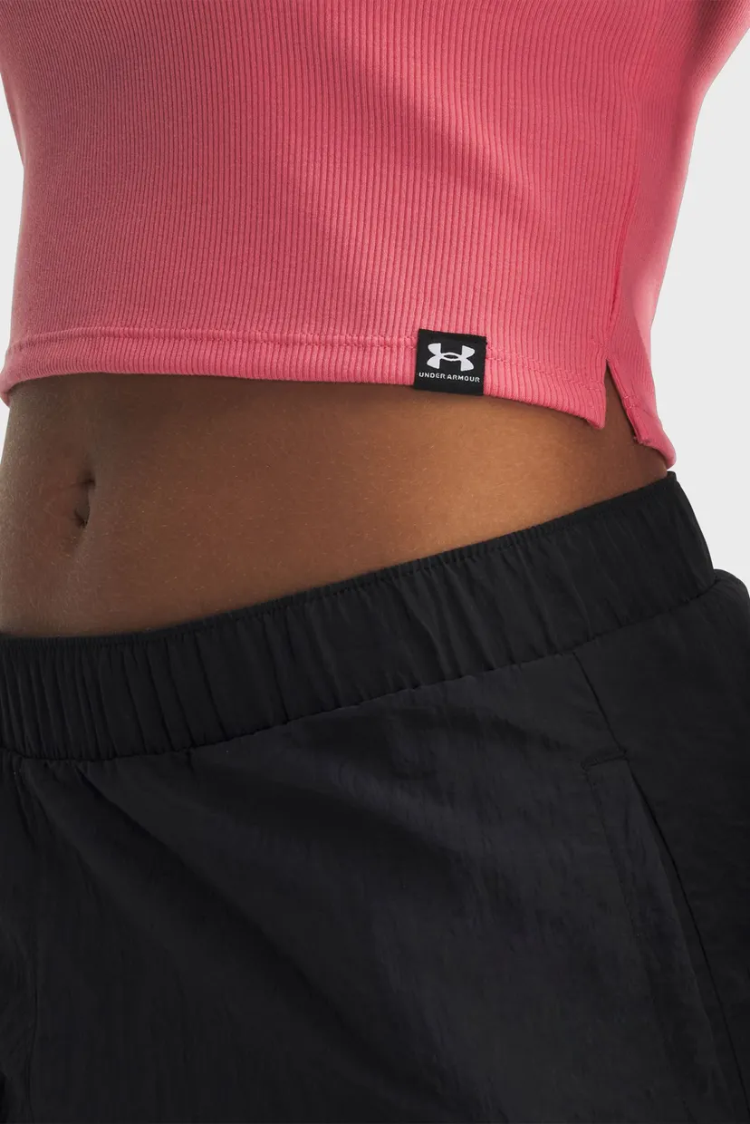 Жіноча рожева футболка UA Rival Rib Baby Tee 3