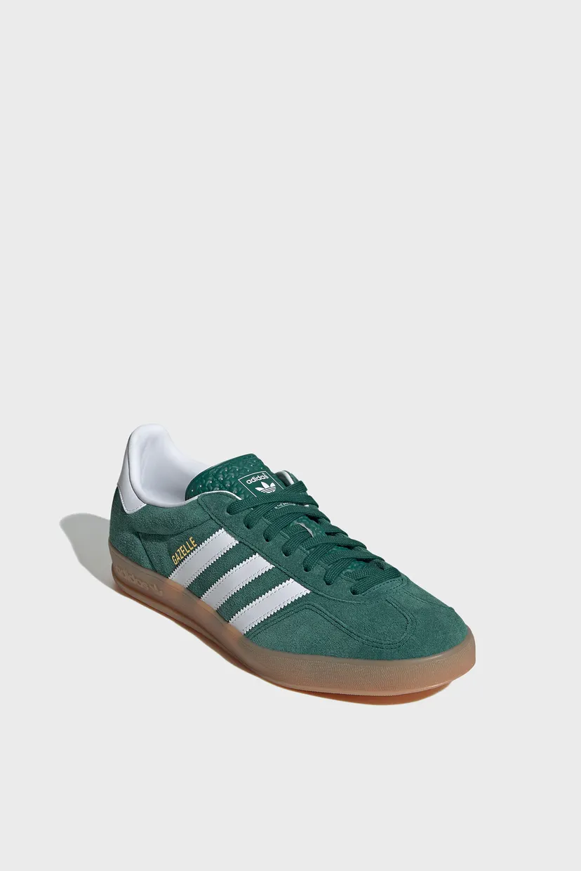 Чоловічі зелені замшеві снікерси Gazelle Indoor 5