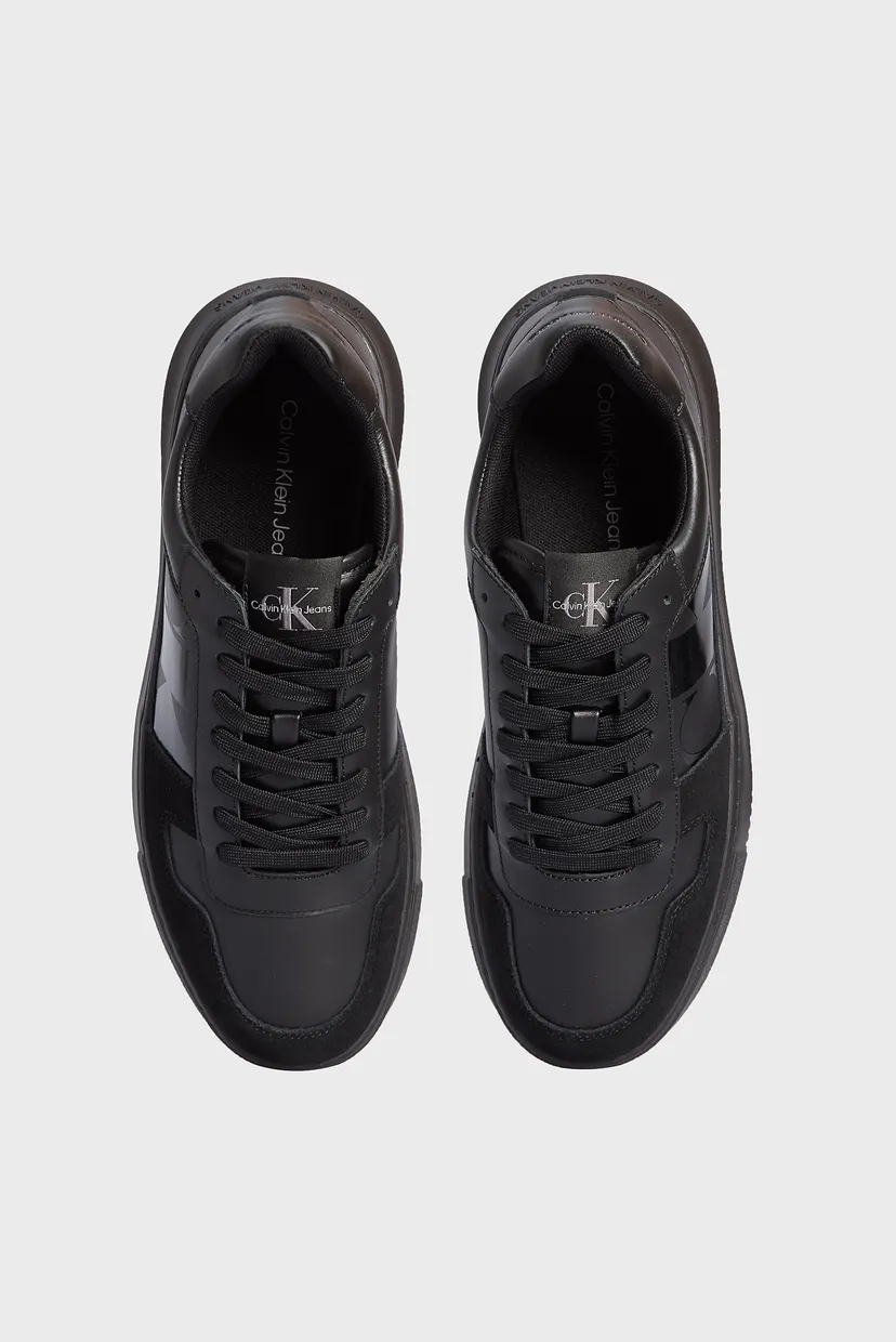 Мужские черные кожаные кроссовки CHUNKY CUPSOLE LACEUP MIX LTH 4