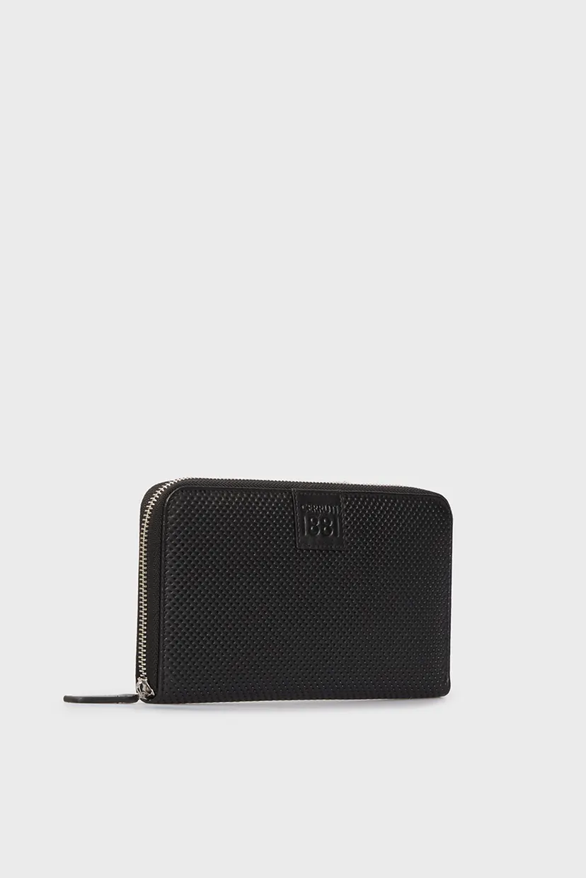 Чоловічий чорний шкіряний гаманець KLAUS CLUTCH 3