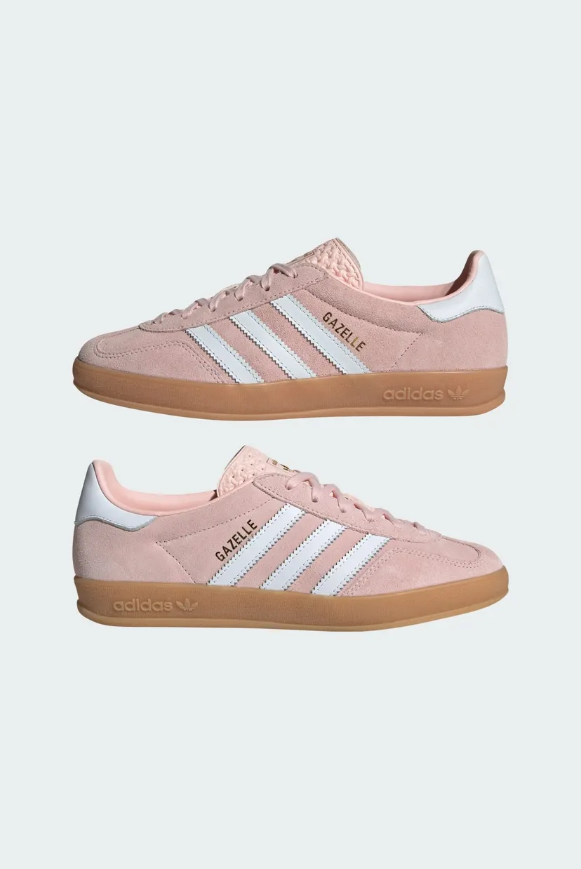 Жіночі рожеві замшеві снікерси Gazelle Indoor 7