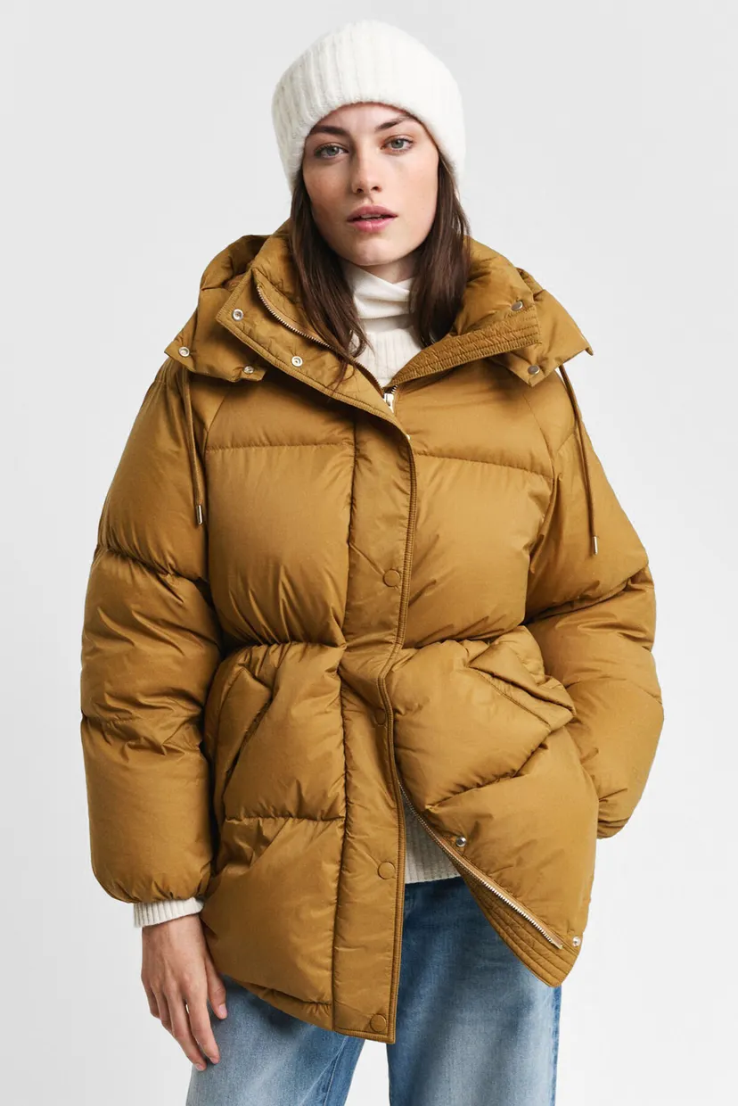 Женский горчичный пуховик MID LENGTH DOWN JACKET Gant 4700347 — MD