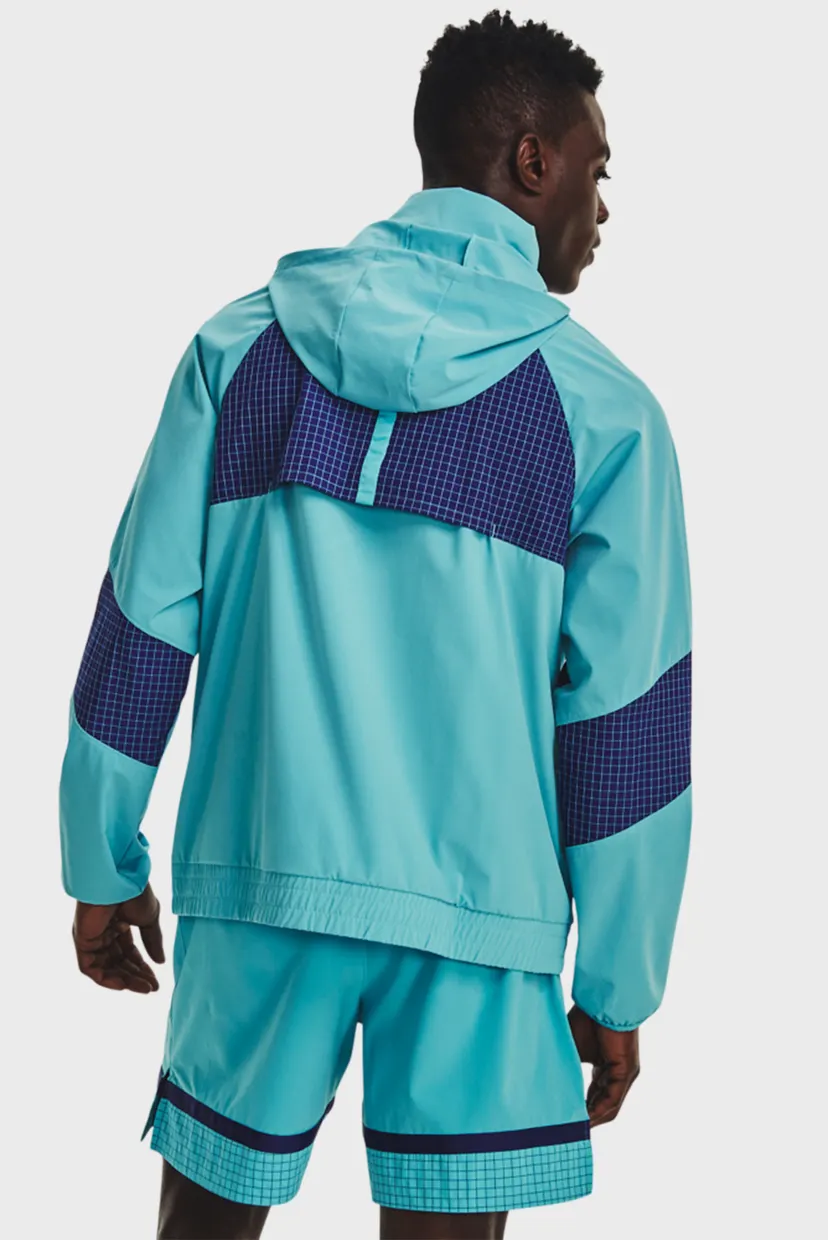 Мужская голубая ветровка UA  Accelerate Track Jacket 3