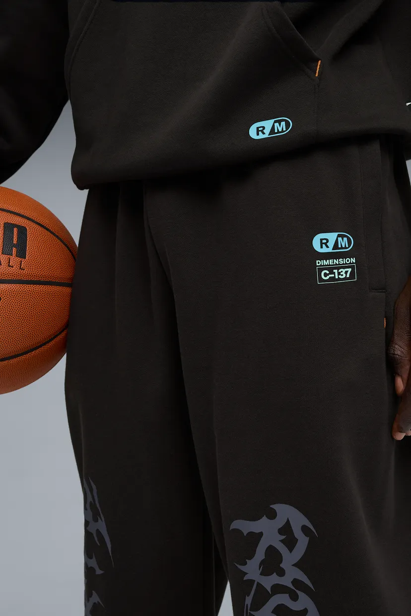 Мужские черные спортивные брюки PUMA x RICK AND MORTY Sweatpants Unisex 4