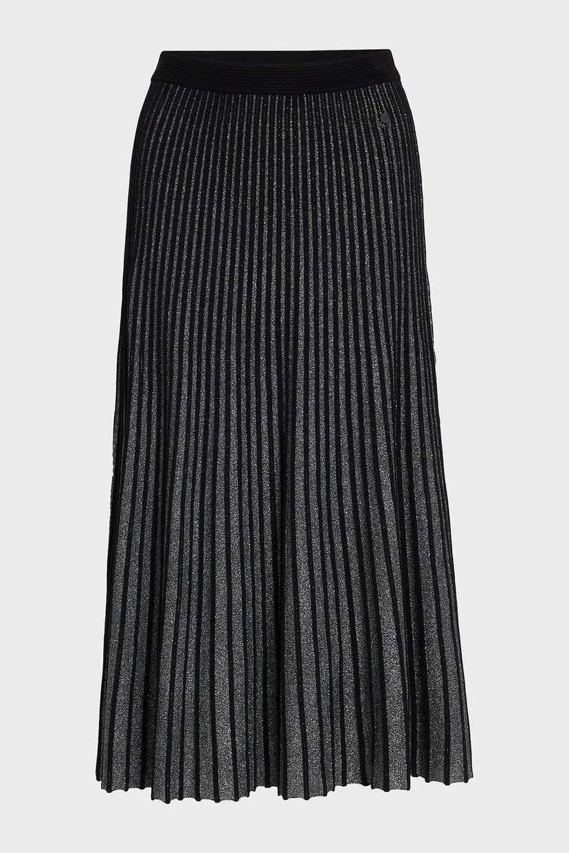 Жіноча чорна плісирована спідниця PLEATED LUREX 5