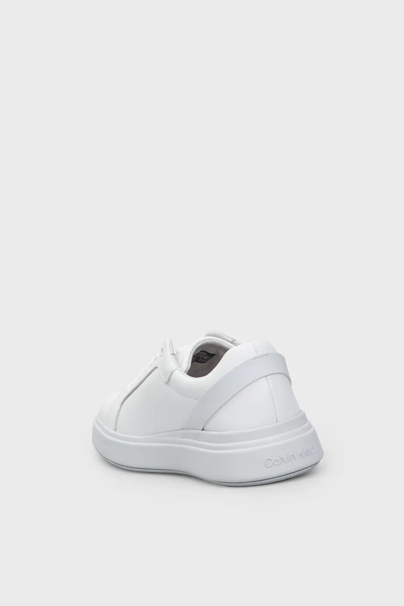 Мужские белые кожаные сникерсы LOW TOP LACE UP W/ STRIPE 5