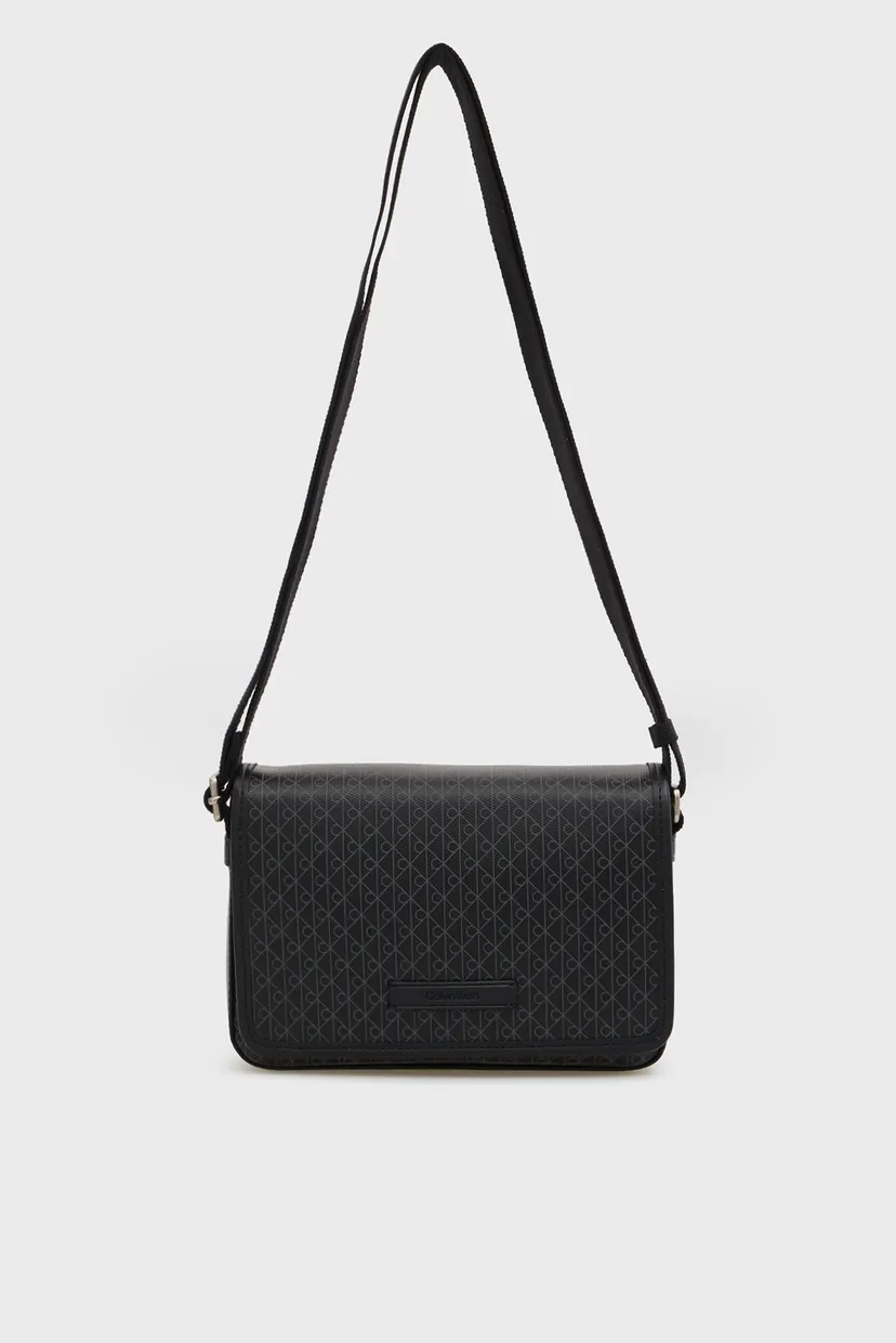 Мужская черная сумка с узором EMBLEM COATED FLAP 5