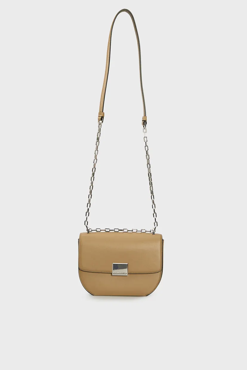 Женская бежевая кожаная сумка k forever sm crossbody 5