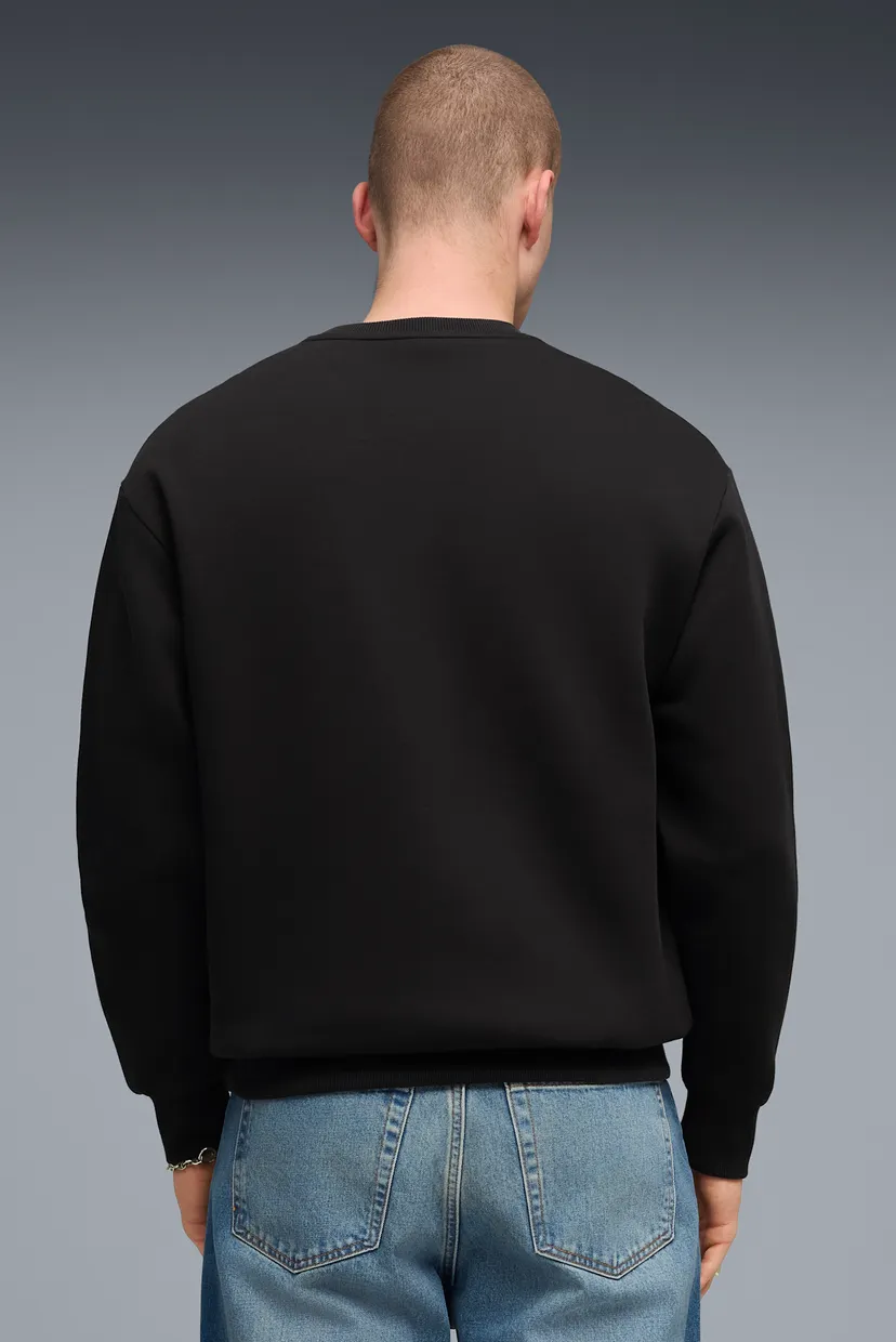 Мужской черный свитшот Essentials Elevated Cat Logo Relaxed Sweatshirt Men 3